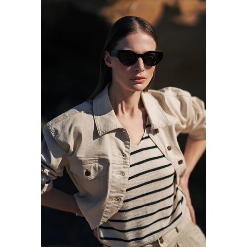 Moodo Women&amp;#039;s denim jacket - light beige Slike