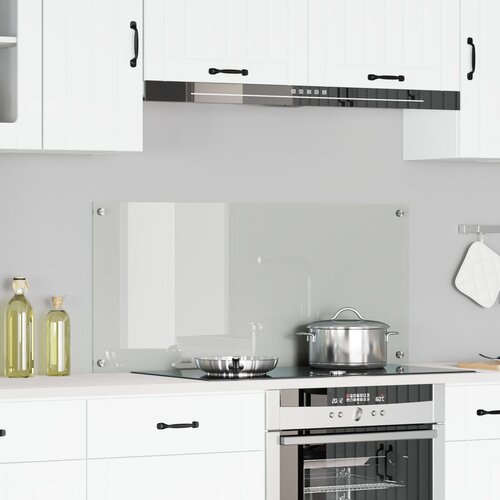 vidaXL Kuhinjski backsplash Prozirno Kaljeno staklo 110 x 50 x 0.6 cm Cijene