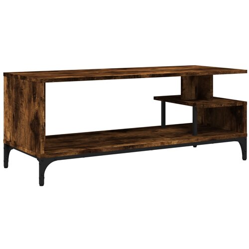 Maison Chic TV omarica - TV stojalo - Televizijska omarica dimljen hrast 102x40x41 cm inženirski les in jeklo, (21701321) Cene