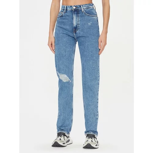 Tommy Jeans Jeans hlače Julie DW0DW16675 Modra Straight Fit