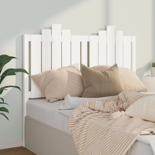  Uzglavlje za krevet bijelo 126 x 4 x 110 cm od masivne borovine