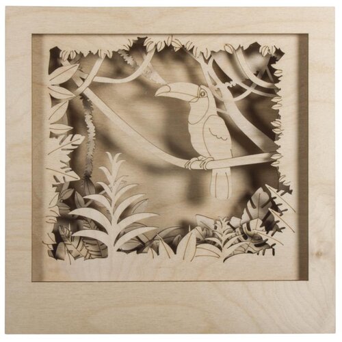 RAYHER Lesena sestavljanka 3D Tukano,24x24x6.5cm, 11-delna, (20728337) Cene