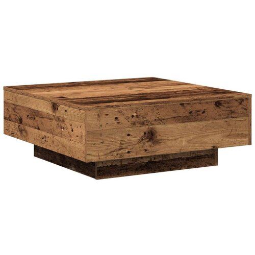 Stolić za kavu od starog drveta 80x80x31 cm od inženjerskog drva Slike