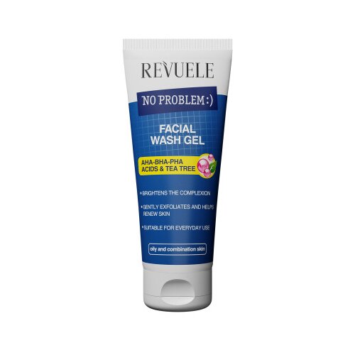 Revuele gel za umivanje obraza - No Problem Facial Wash Gel - AHA/BHA/PHA Acids And Tea Tree Slike