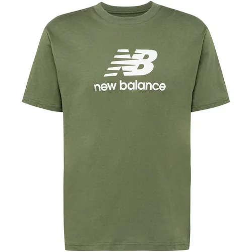 New Balance Majica maslinasta / bijela