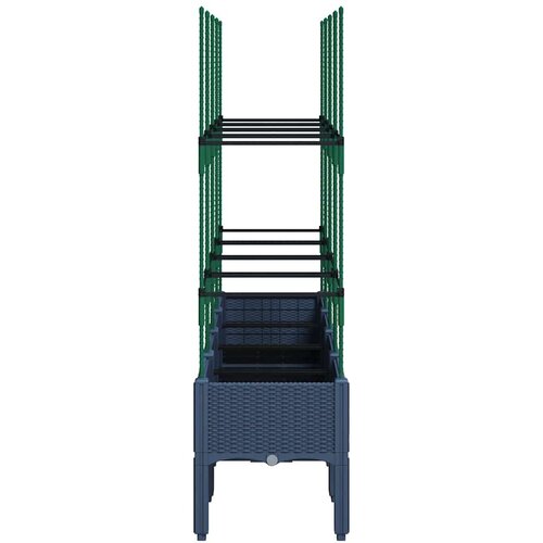  Vrtna sadilica s re&amp;scaron;etkom plava siva 160 x 40 x 142,5 cm PP Slike