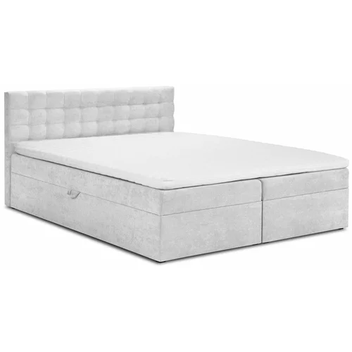 Mazzini Beds svijetlo sivi bračni krevet Jade, 160 x 200 cm