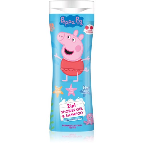 Peppa Pig Shower gel &amp;amp; Shampoo gel za prhanje in &amp;scaron;ampon 2v1 za otroke Cherry 300 ml Slike