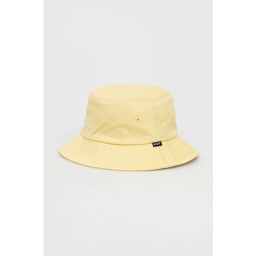 Huf Pamučni šešir boja: žuta, pamučni