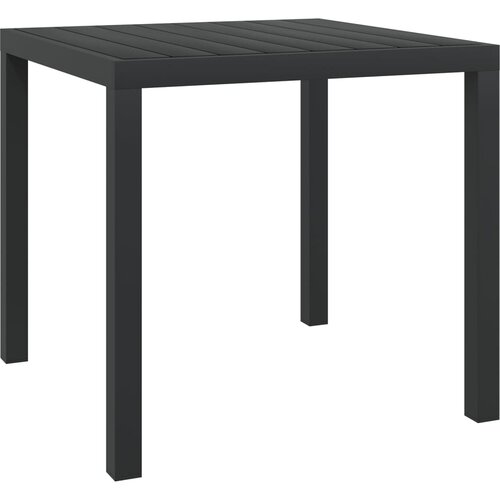 In vrtni stol crni 80 x 80 x 74 cm aluminijum i WPC Cijene