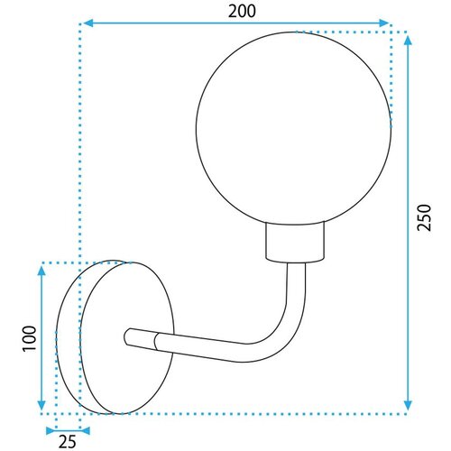 Toolight Zidna Svjetiljka APP1301-1W Crna Zlato Slike