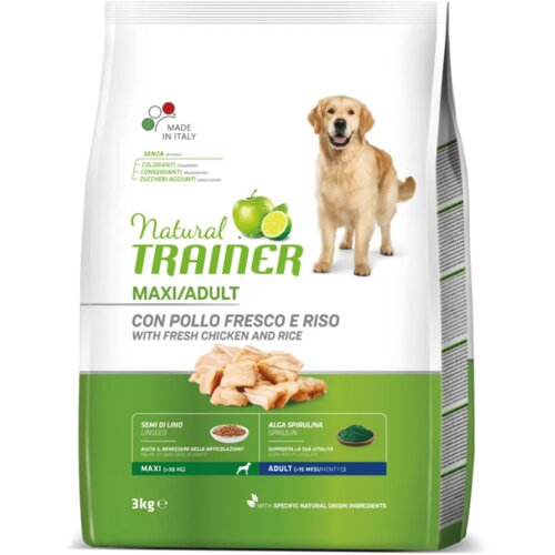 Trainer suva hrana za pse natural maxi adult piletina&riža 3kg Cene