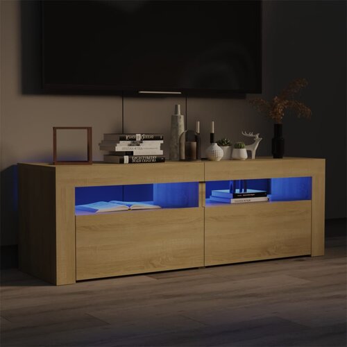 Furnova TV omarica z LED lučkami sonoma hrast 120x35x40 cm, (21922435) Slike