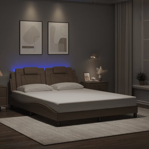  Okvir kreveta Viana s LED-om bez madracaboja cappuccina 160 x 200 cm Cijene