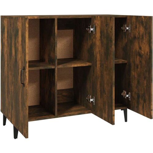  Komoda boja dimljenog hrasta 90 x 34 x 80 cm konstruirano drvo Slike