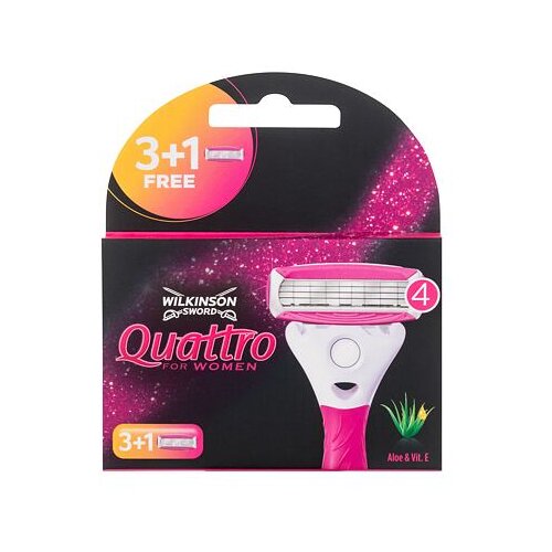 Wilkinson Sword Quattro For Women nadomestne britvice 4 ks poškodovana škatla za ženske Cene