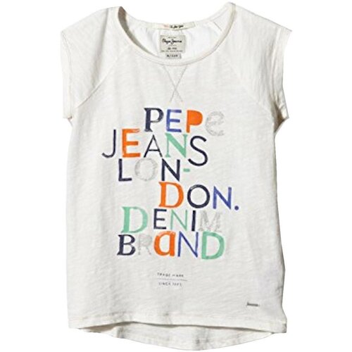 PepeJeans Majice s kratkimi rokavi PG500582 ESTER Bela Cene