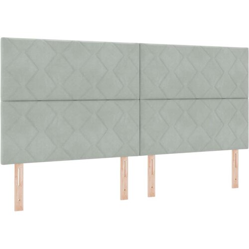 VidaXL krevet svjetlosiva 200x200 cm bar&amp;scaron;un Slike