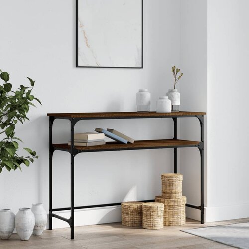  Konzolni stol boja hrasta 100 x 35,5 x 75 cm konstruirano drvo Smeđa Cene