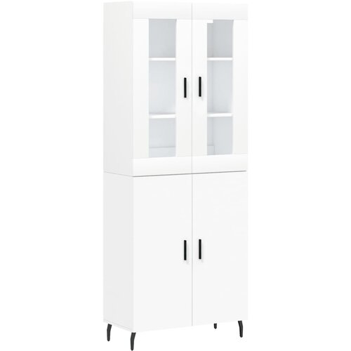 Maison Chic Visoka omara - Komoda - Predalnik bela 69,5x34x180 cm inženirski les, (21720580) Slike