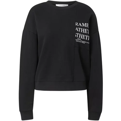 FRAME Sweater majica crna / bijela