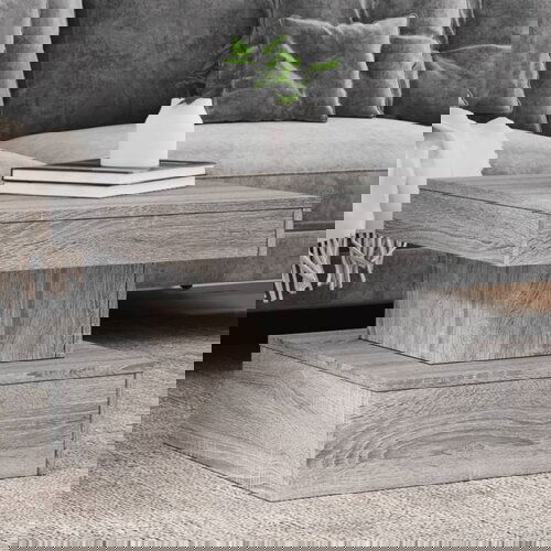 VidaXL Ormarić za uzglavlje LED sivom sonomom 50x50x40 cm Slike