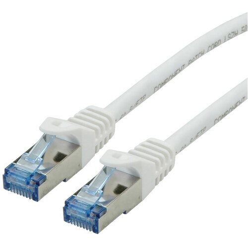 Roline 21.15.2868 RJ45 omrežni kabel\, patch kabel cat 6a s/ftp 15.00 m bela\, rdeča 1 kos, (20419443) Cene
