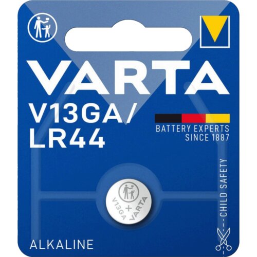 Varta Baterija alkalna LR44, 1,5 V dugmasta, blister 1 kom &amp;ndash; LR44 V13GA AG13 Slike