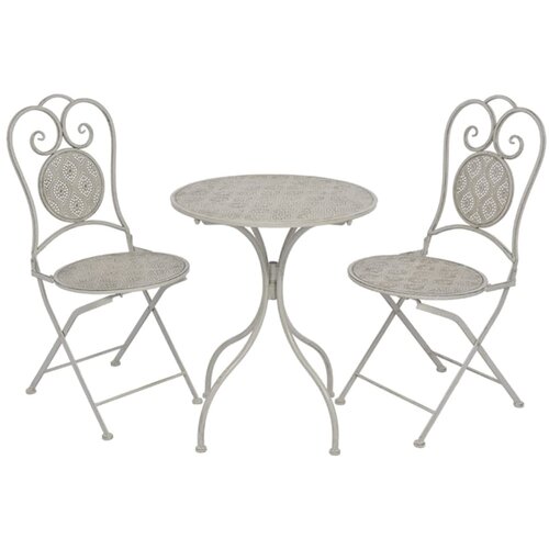 Bistro 3-dijelni bistro set čelični sivi Cijene