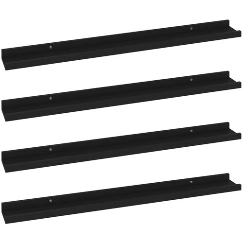 Maison Chic 4 kosi Stenske Police - Viseče police črne 80x9x3 cm, (21793329) Slike