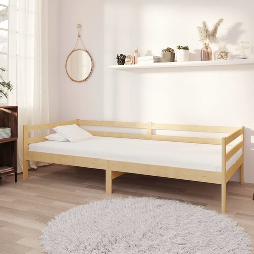  Dnevni ležaj s madracem 90 x 200 cm od masivne borovine Slike