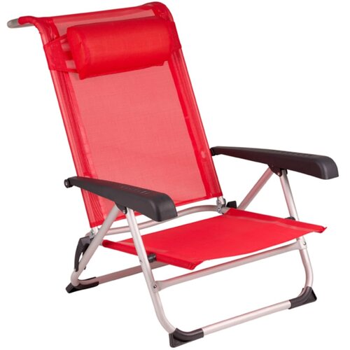 Bo-Camp Stol za na plažo aluminij rdeč 1204793, (21013040) Slike
