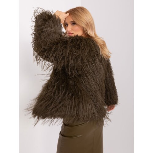 Fashion Hunters Off-season jacket lined with khaki fur Slike