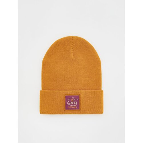Reserved kapa beanie z na&amp;scaron;itkom - rjava Slike