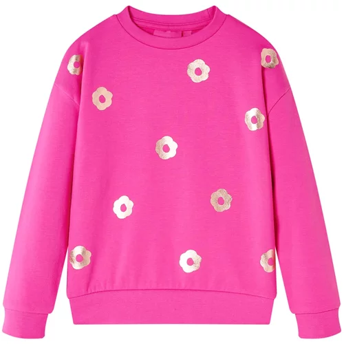 vidaXL Otroški pulover temno roza 128