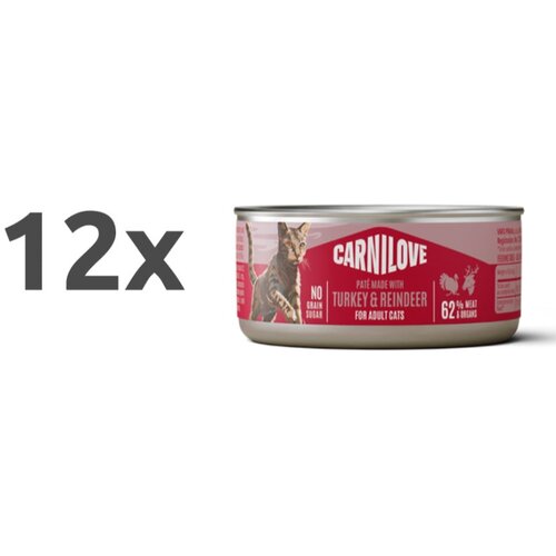 Carnilove Cat Adult konzerva, pate - puran in jelen - 100 g 12 x 100 g Cene