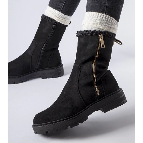 Gemre Black insulated ankle boots with a zipper Sunnyslope Cene