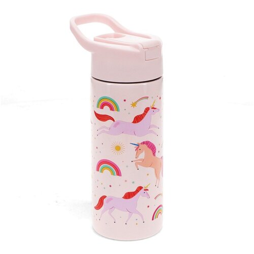 Rex London Svetlo rožnata otro&amp;scaron;ka steklenička za vodo iz nerjavečega jekla 500 ml Unicorn &amp;ndash; Slike
