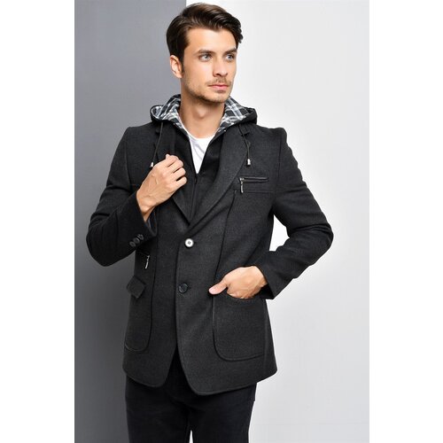 Dewberry K7540 MEN'S COAT-ANTHRACITE Slike