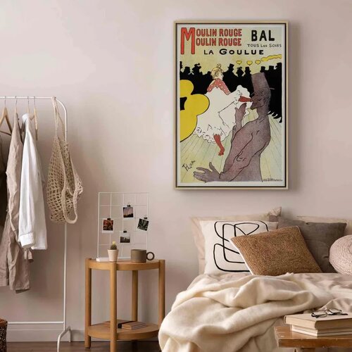  Slika - Henri de Toulouse-Lautrec &amp;ndash; Moulin Rouge &amp;ndash; La Goulue 40x60 U prirodnom drvenom okviru Slike