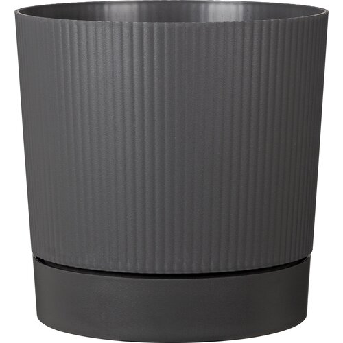 Scheurich Lino+ cvetlični lonec, Metallic Grey - &amp;Oslash; 47 cm Slike