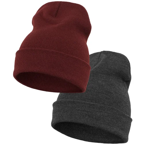 Flexfit Heavyweight Long Beanie - Charcoal/Chestnut Brown