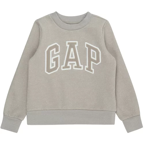 GAP Sweater majica tamno bež / srebro / bijela