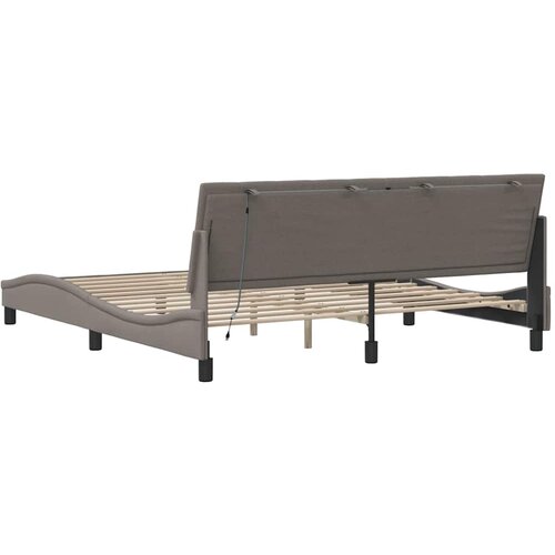  Okvir za krevet bez madraca Hanko smeđesivi 180x200 cm od tkanine Slike