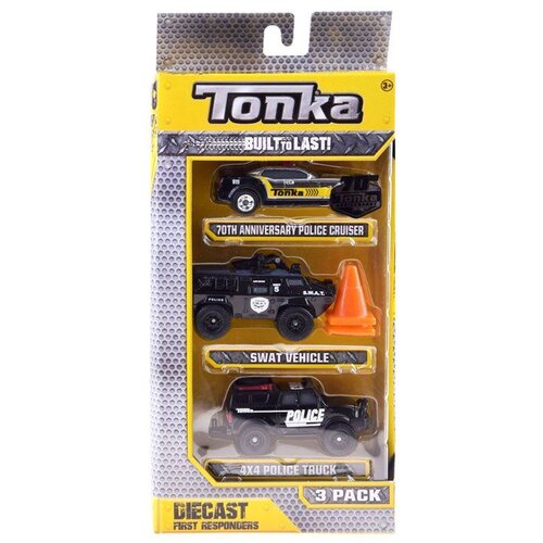 Hasbro TONKA set vozila POLICIJA Razni metalni automobili + čunjevi ZA3633 Slike