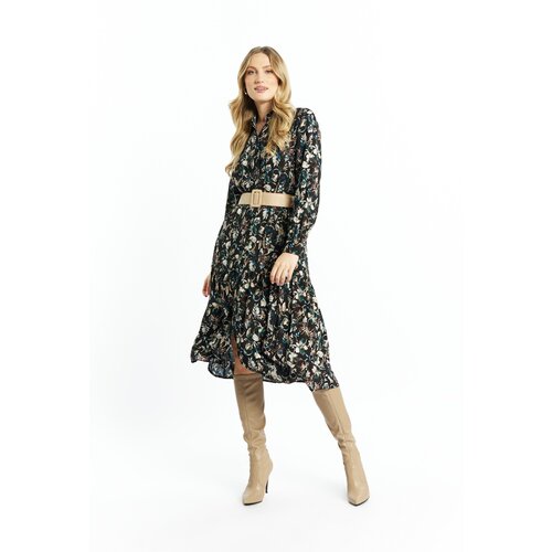 Monnari Woman&amp;#039;s Dresses Viscose Dress With Flowers Multi Black Slike