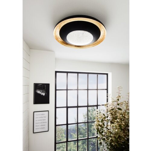 Eglo canicosa 2 plafonjera, led, 24,5w, 3000lm, prom 495, dimabilna, crno/zlatna Slike
