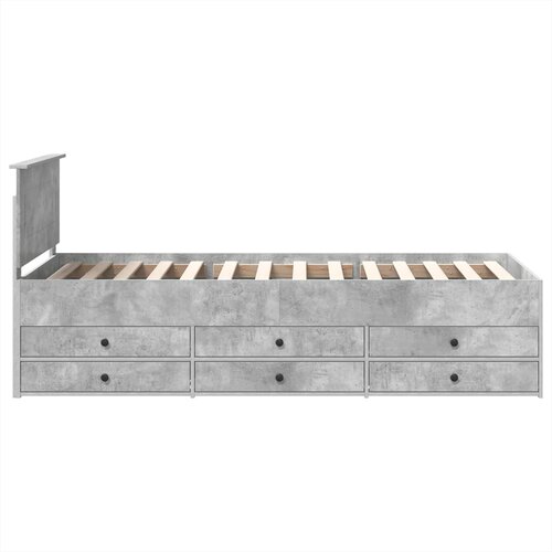  Krevet na dan Beton siva i crna 70 x 190 cm Konstruirano drvo Slike