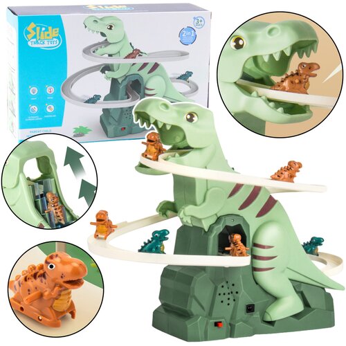  Track Slide Dinosaur Climb Lights Sounds Cene