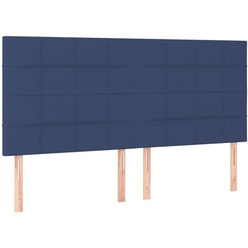 Maison Chic Posteljno vzglavje - Vzglavna omarica 4 kosa moder 100x5x78/88 cm blago, (22076939) Slike